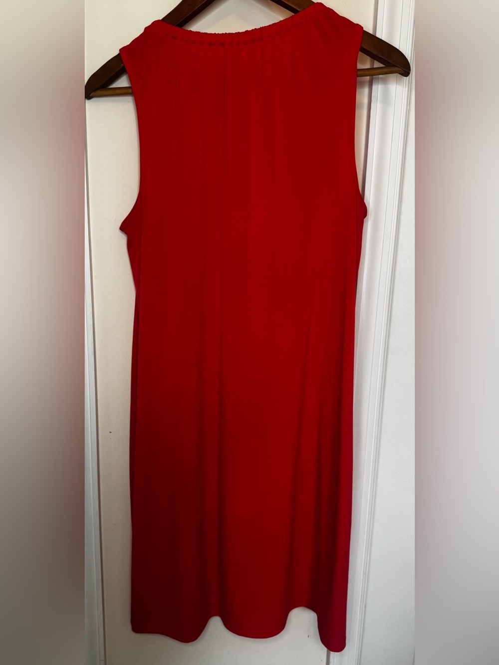 Michael Kors Sleeveless Midi Dress with Tassel Tie- Peach/coral - Picture 3 of 3